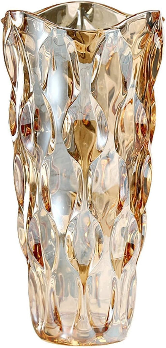 Glass Vases for Flowers,Thickened 3.4 lb Morden vases for Tables Centerpieces, vase for Home Decor, Crystal,Colorful and Clear Rose Large Vases Christmas Day Gifts(Heavy Duty)